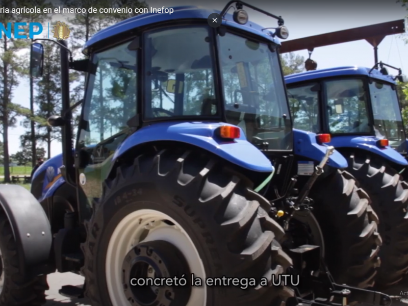 UTU recibe maquinaria agrícola en el marco de convenio con Inefop