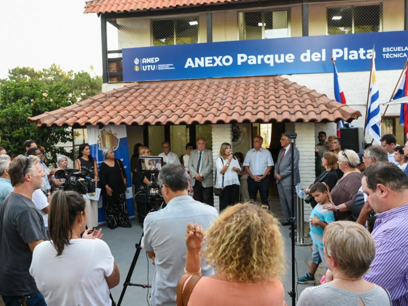 Inauguración anexo Parque del Plata: UTU llega a más lugares para acercar la educación técnico profesional