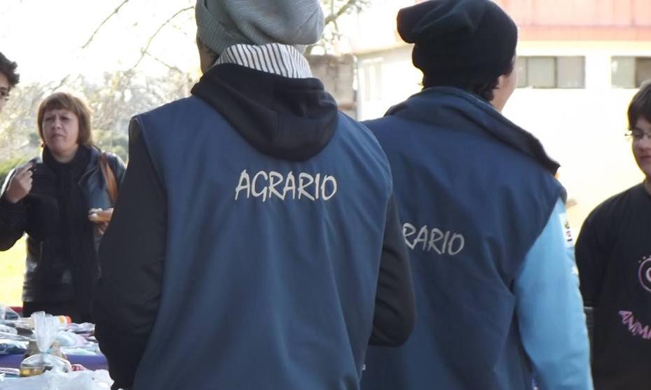 Estudiantes de una escuela agraria