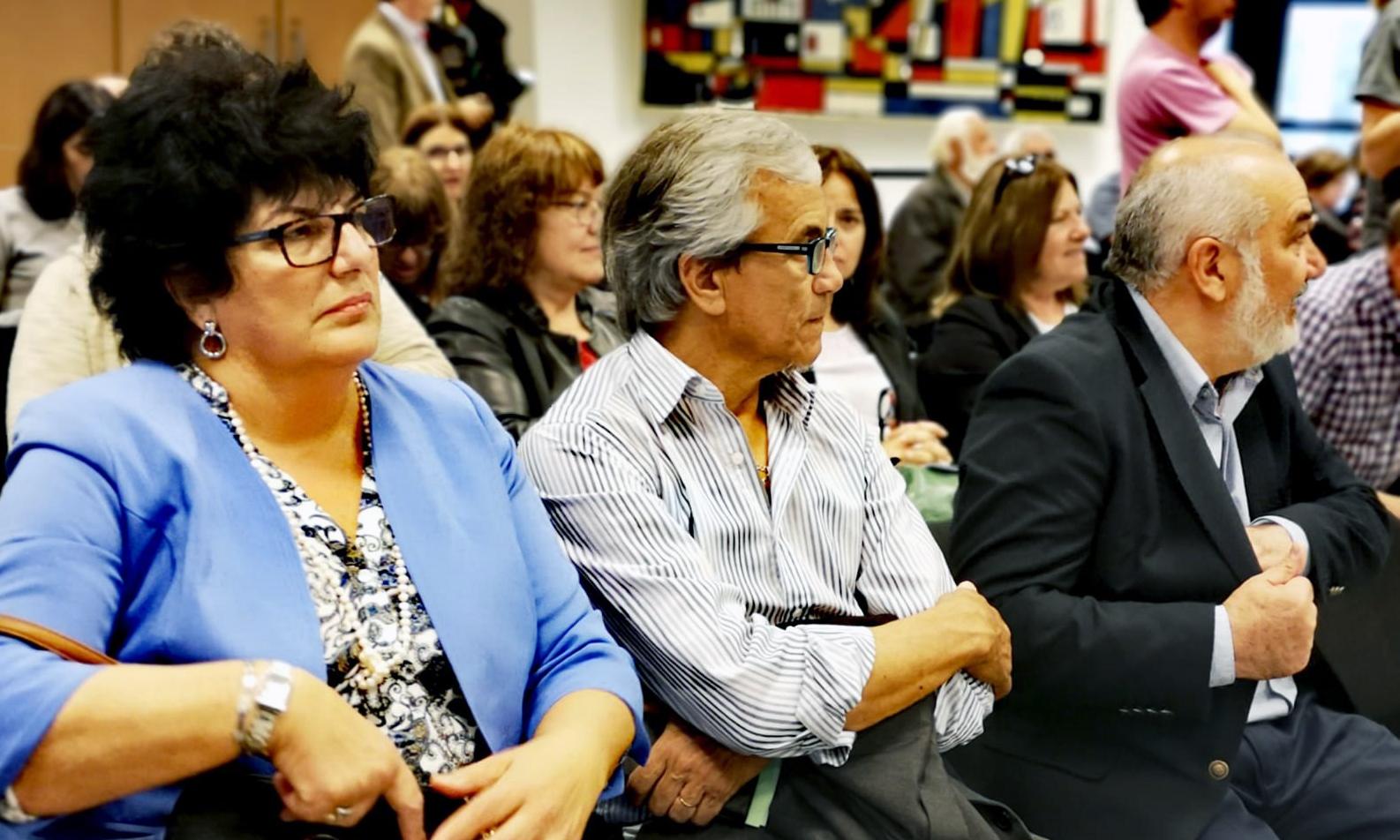 Senadores Ivonne Passada y Juan Castillo, Presidente del Codicen Prof. Wilson Netto