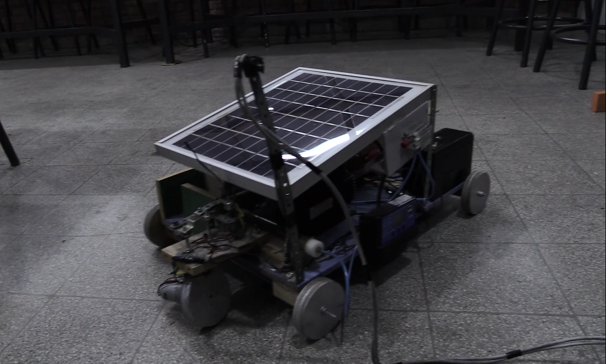 Robot muestras río