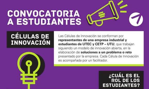 flyer de convocatoria a celulas de innovacion