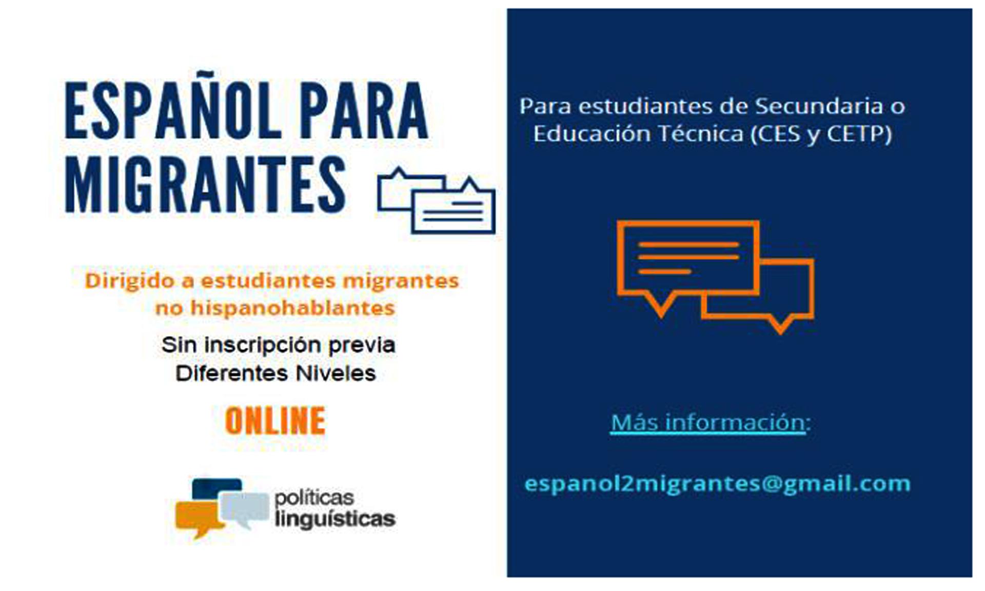 Programa Español para migrantes no hispanohablantes