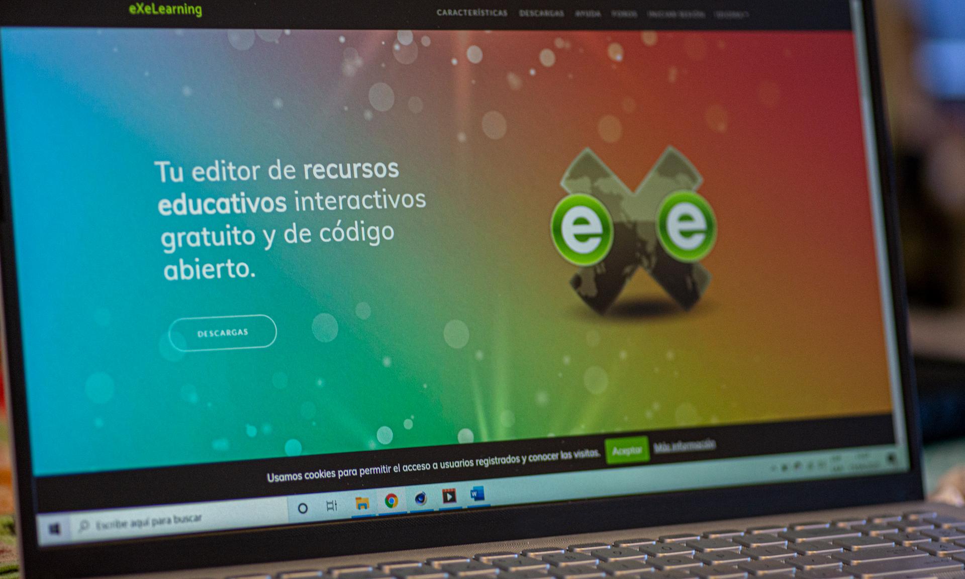 Página de inicio de eXelearning