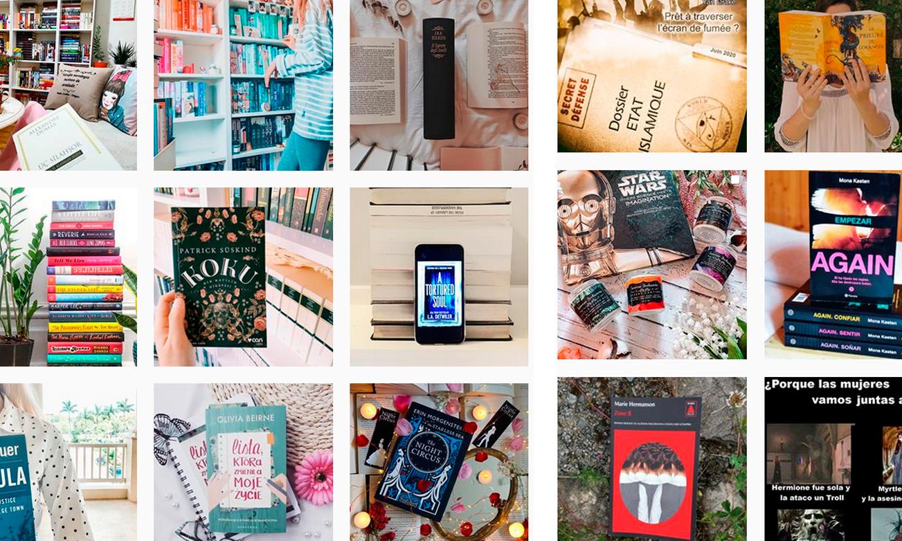 Capturas de fotografías cargadas a la red social Instagram con la etiqueta #Bookstagram