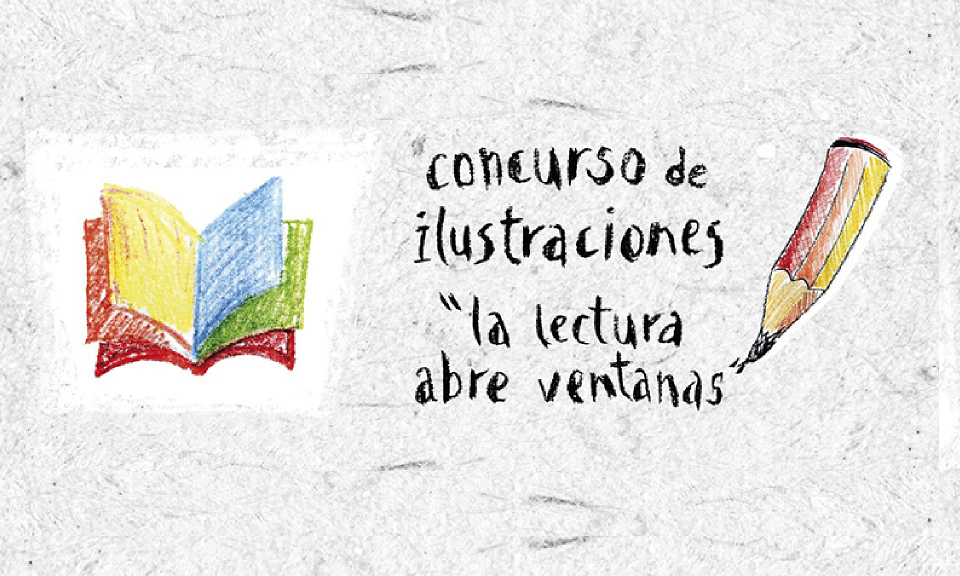 Logo del concuso de ilustraciones "La lectura abre ventanas"