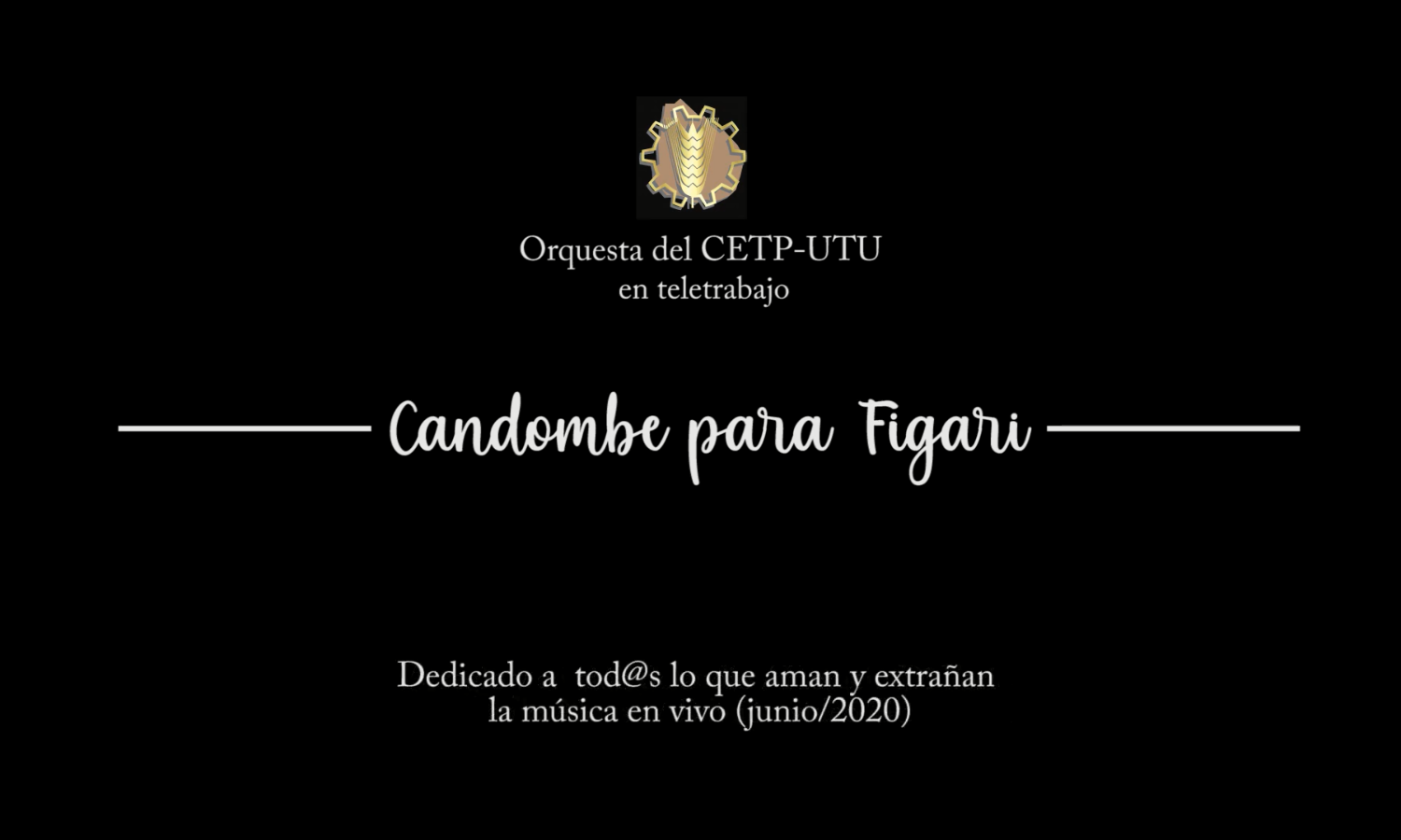 Captura del video: "Candombe para Figari", interpretado por la Orquesta del CETP-UTU