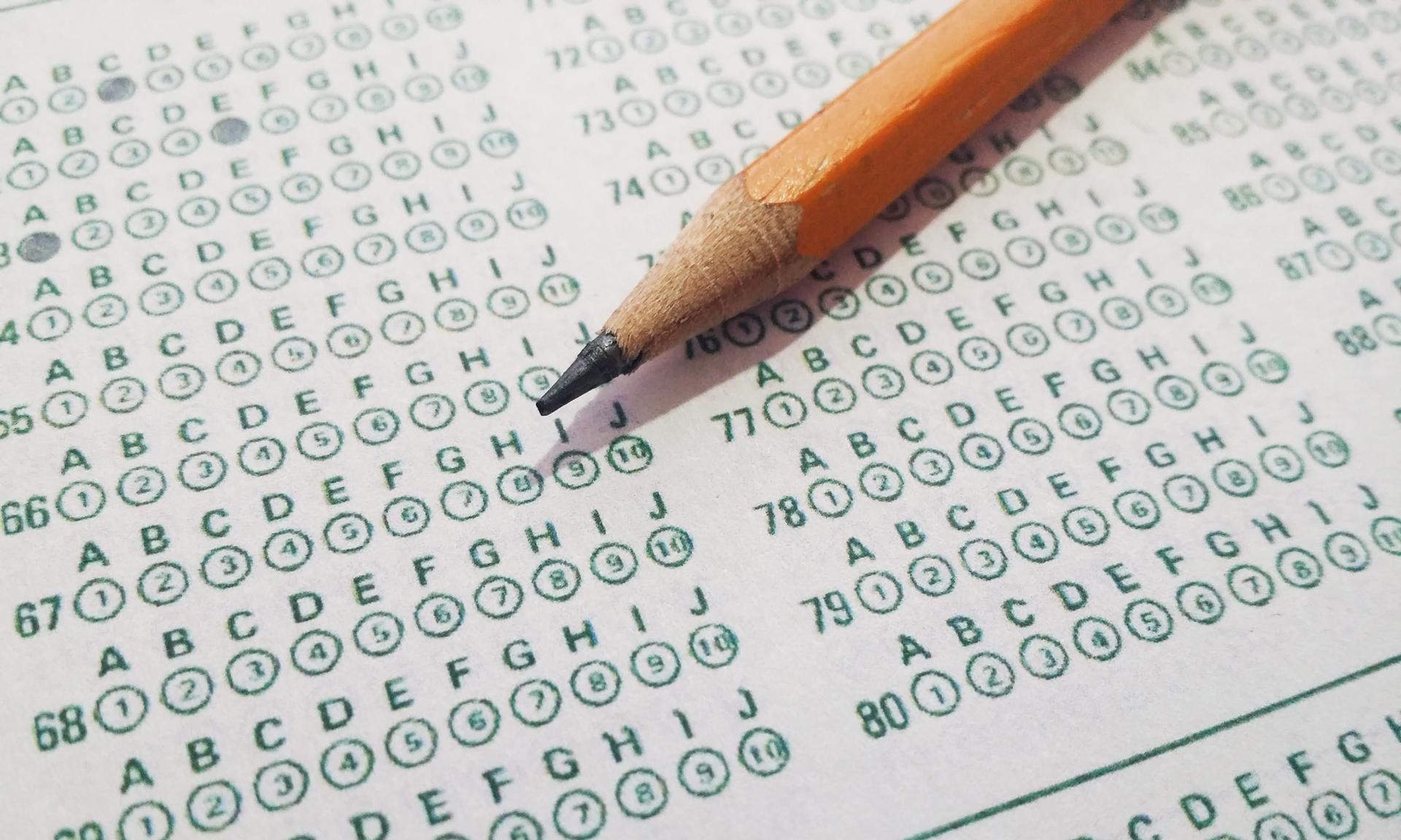 Ilustración sobre examen de inglés.