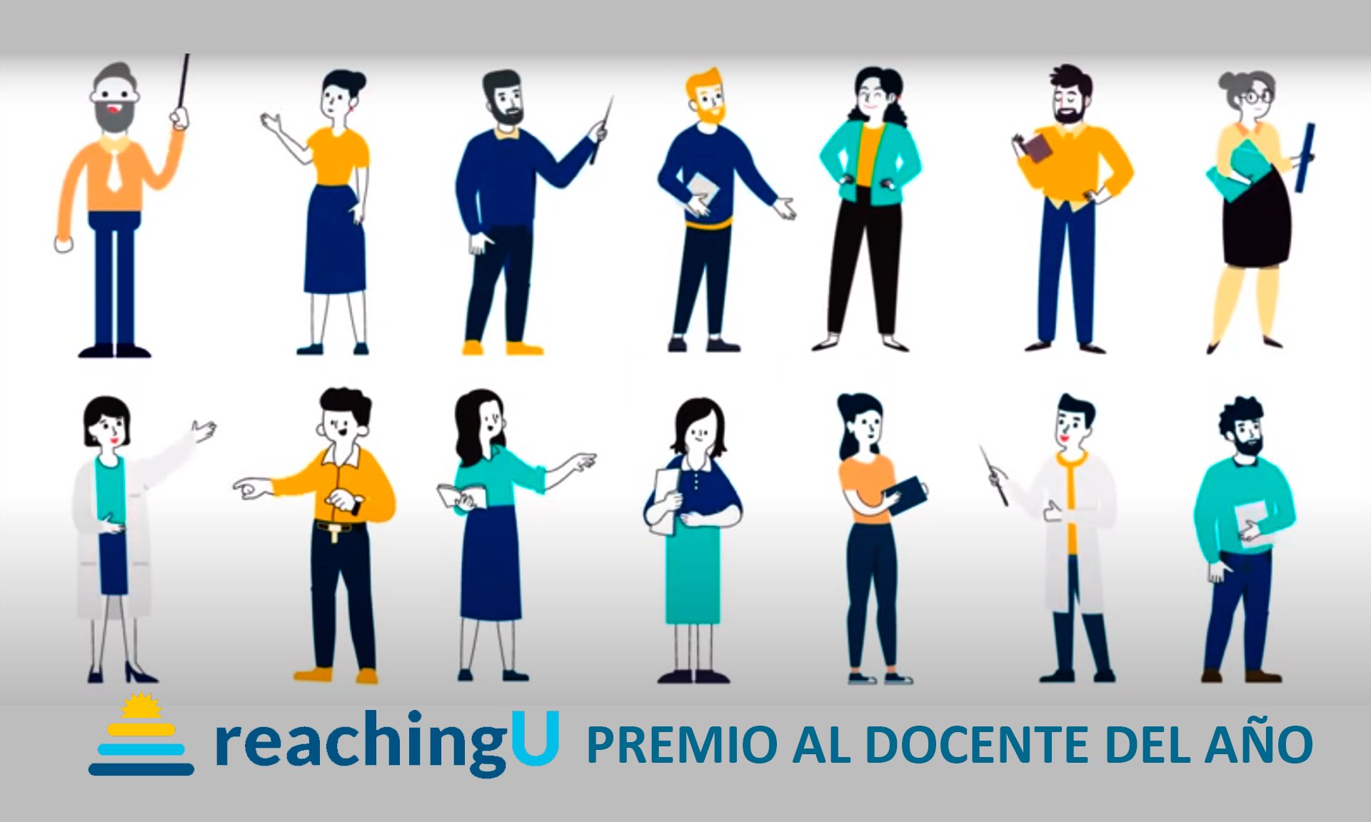 Afiche de presentación del Premio al docente del año.