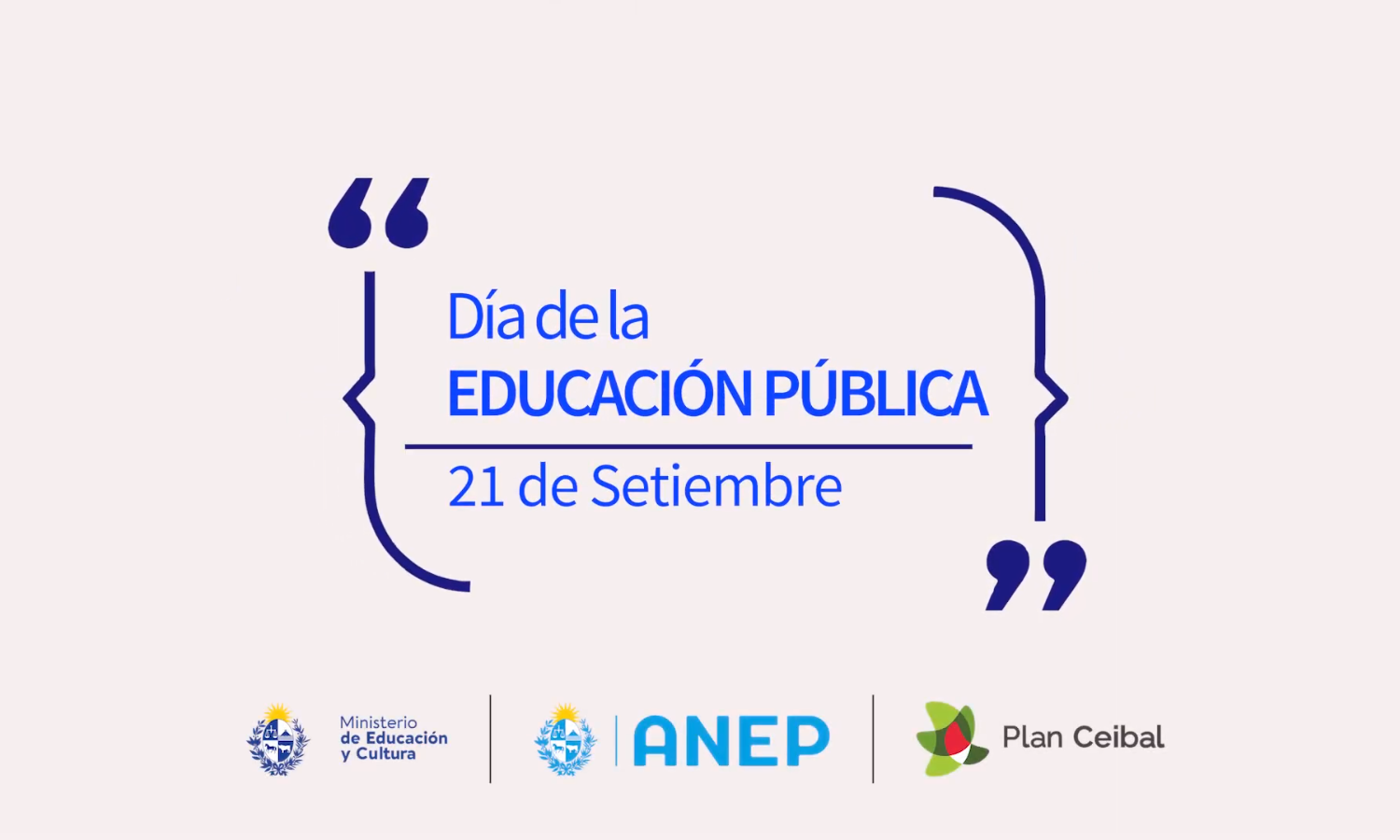Captura de video: "DÍA DE LA EDUCACIÓN PÚBLICA. 21 de Setiembre de 2020" de ANEP.