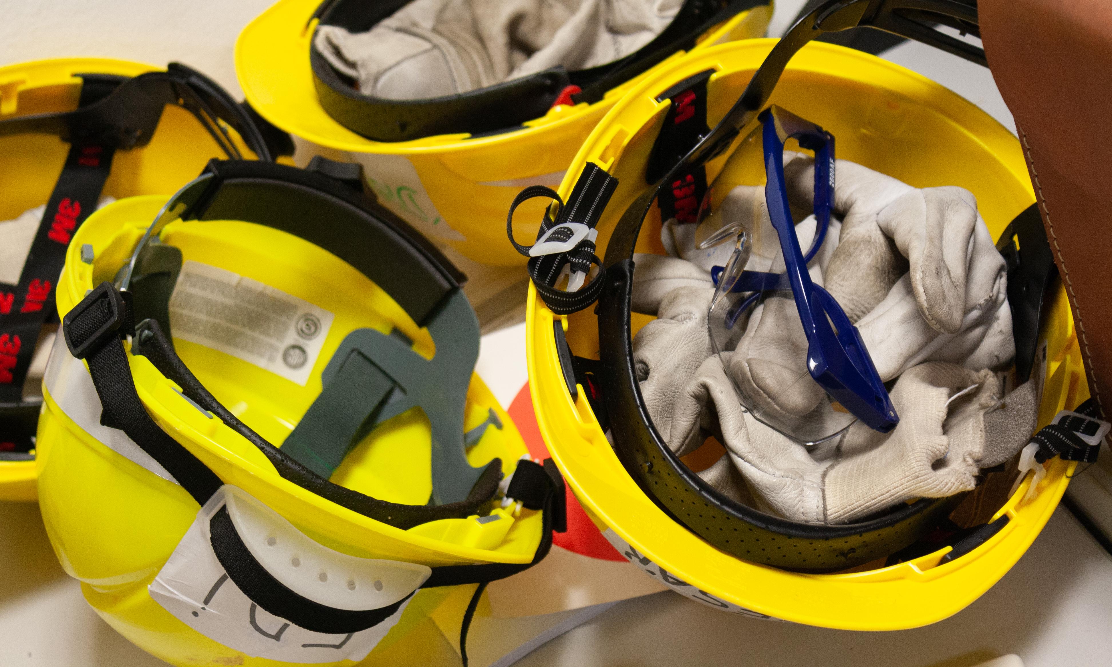 Cascos de protección.
