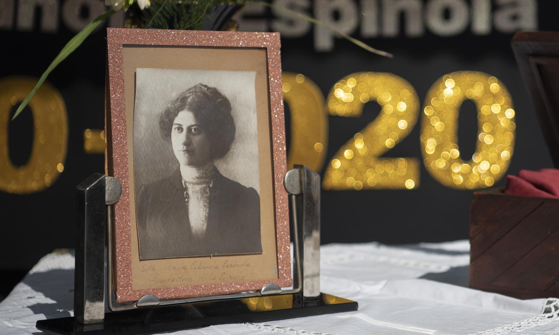 Retrato de María Espínola Espínola, capturado en la celebración de los 100 años de la Escuela Técnica de San José que lleva su nombre, realizado el pasado 16 de septiembre.