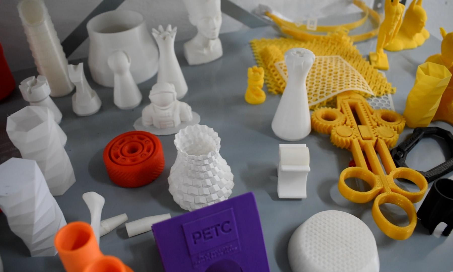 Piezas producidas por impresoras 3D
