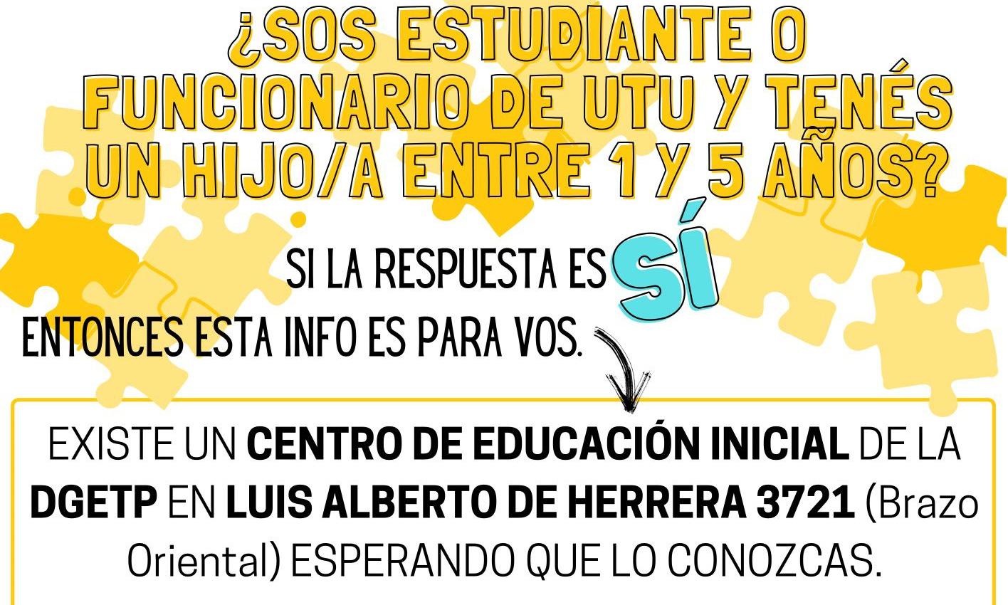 Afiche inscripciones para el Centro de Educación Inicial de la DGETP