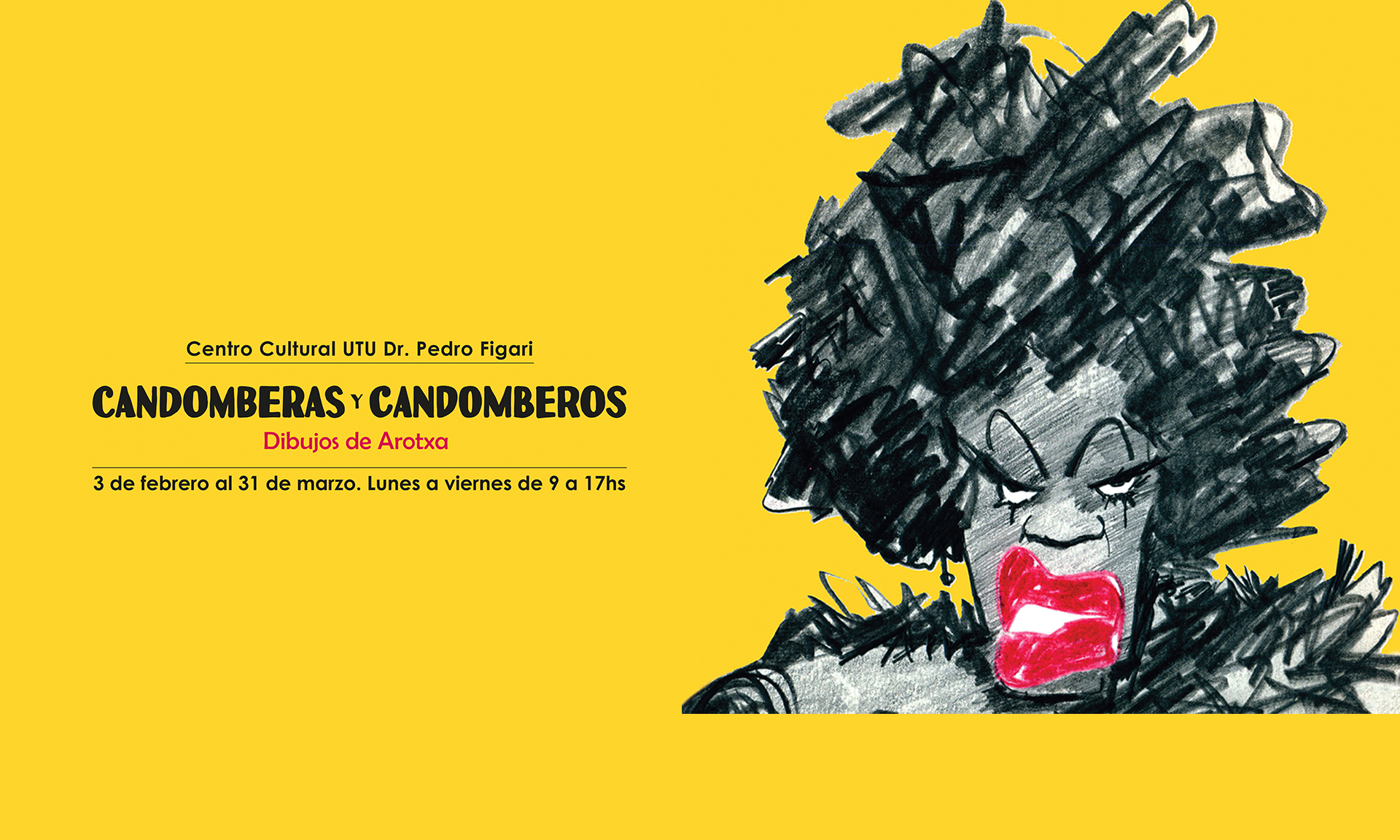 Flyer exposición "Candomberas y candomberos" 