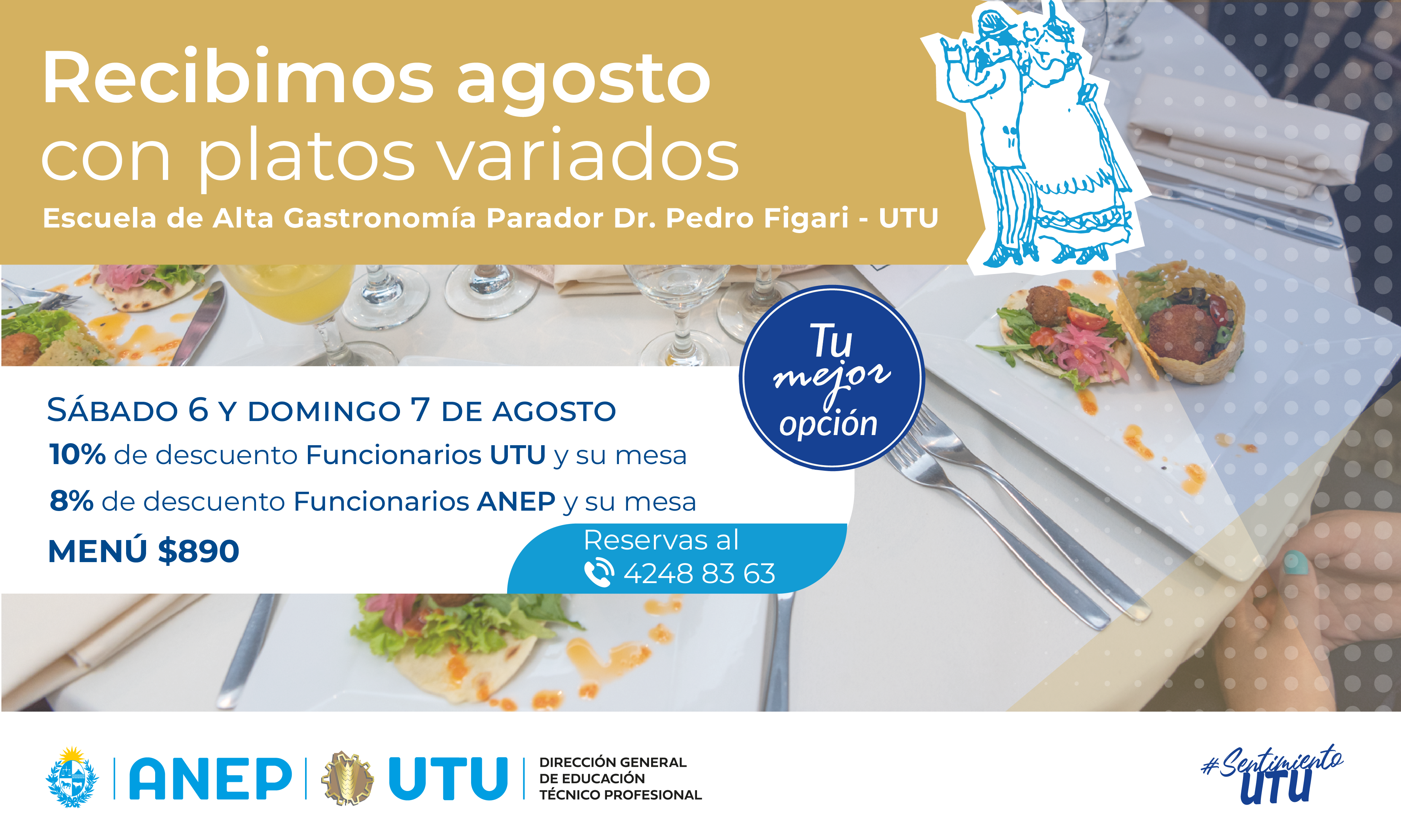 Afiche parador de UTU Punta del Este