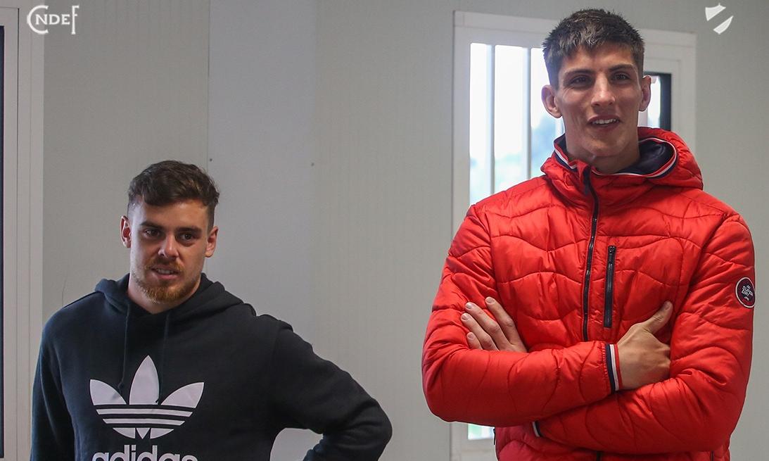 Jugadores de Nacional en visita a UTU Los Céspedes