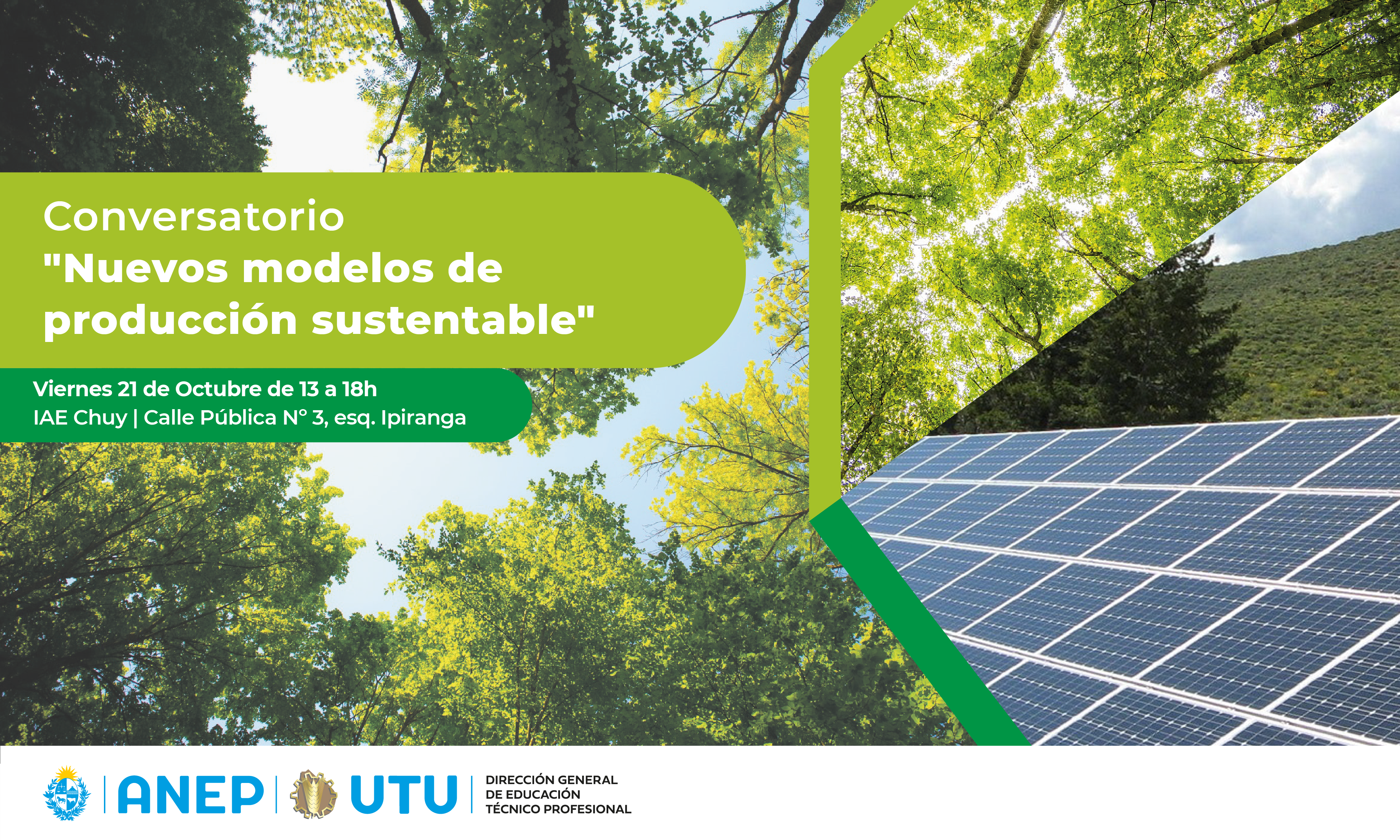 Flyer "Nuevos modelos de producción sustentable"