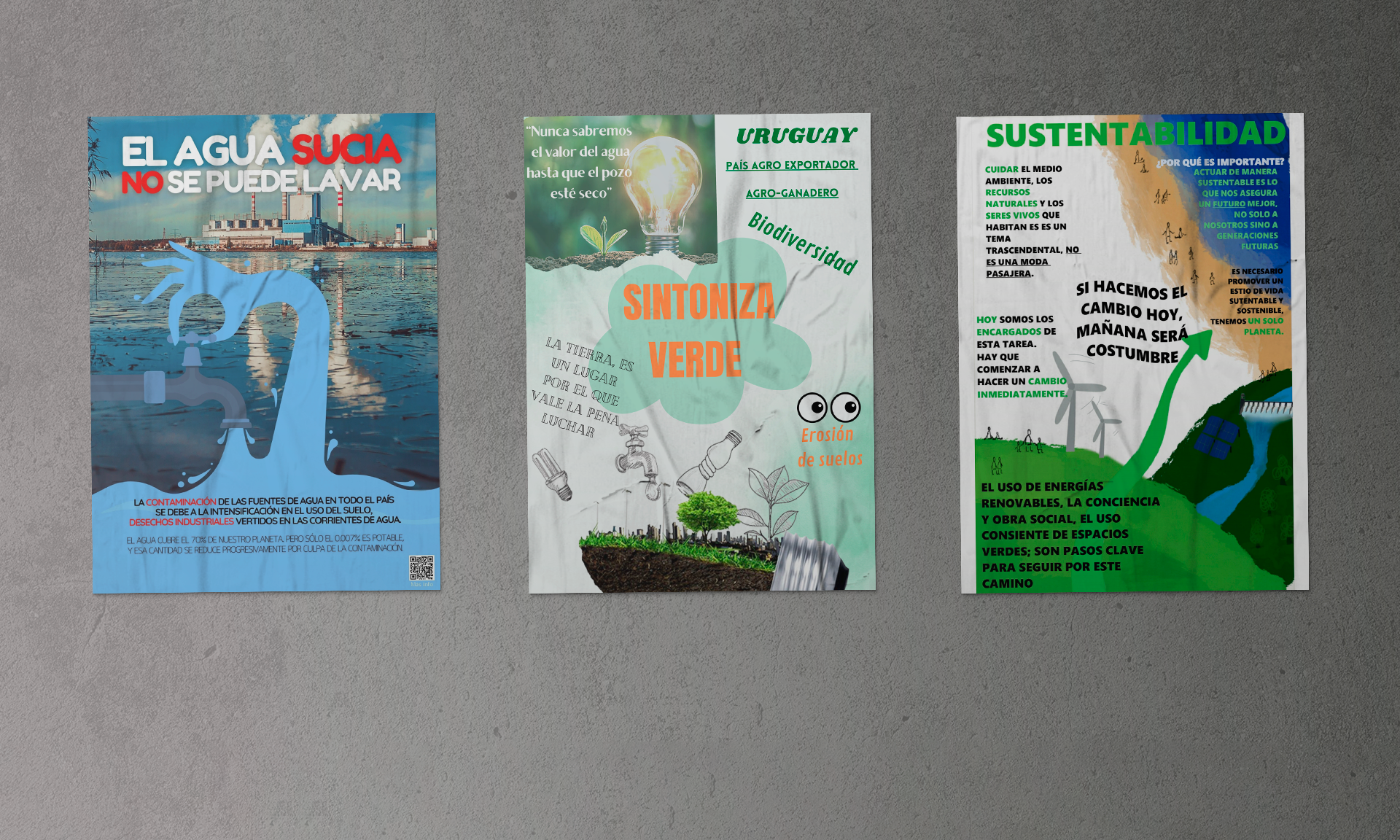 Afiches concurso de intercambio de visiones sobre sustentabilidad y compromiso social