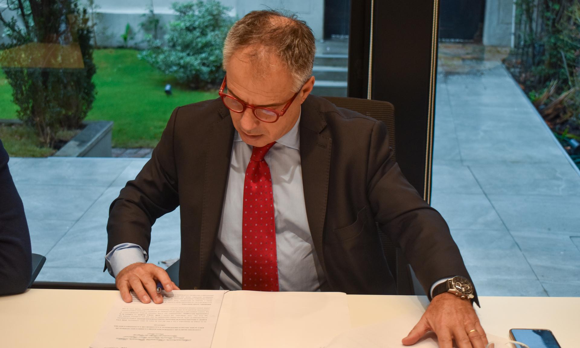 Firma de convenio entre UTU y la Cámara de la Construcción