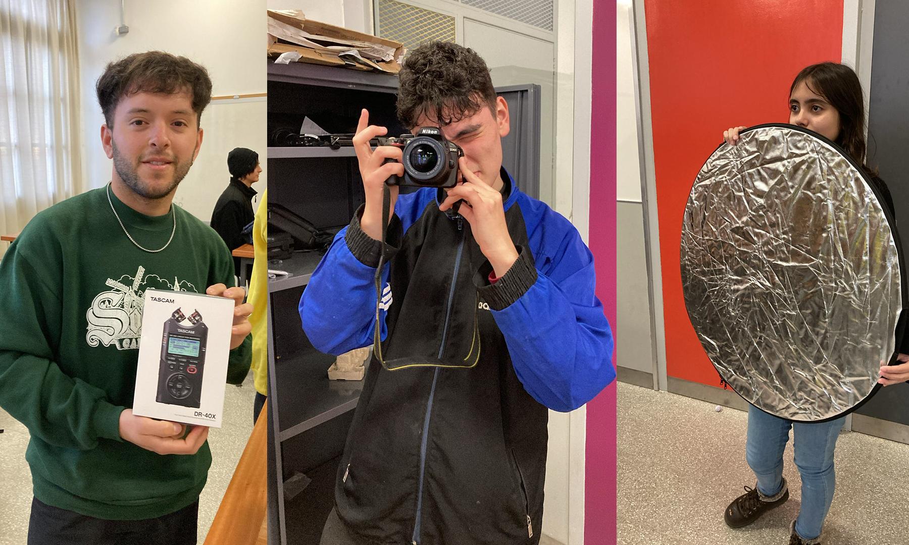 Alumnos reciben nuevos equipos audiovisuales que mejorarán su formación