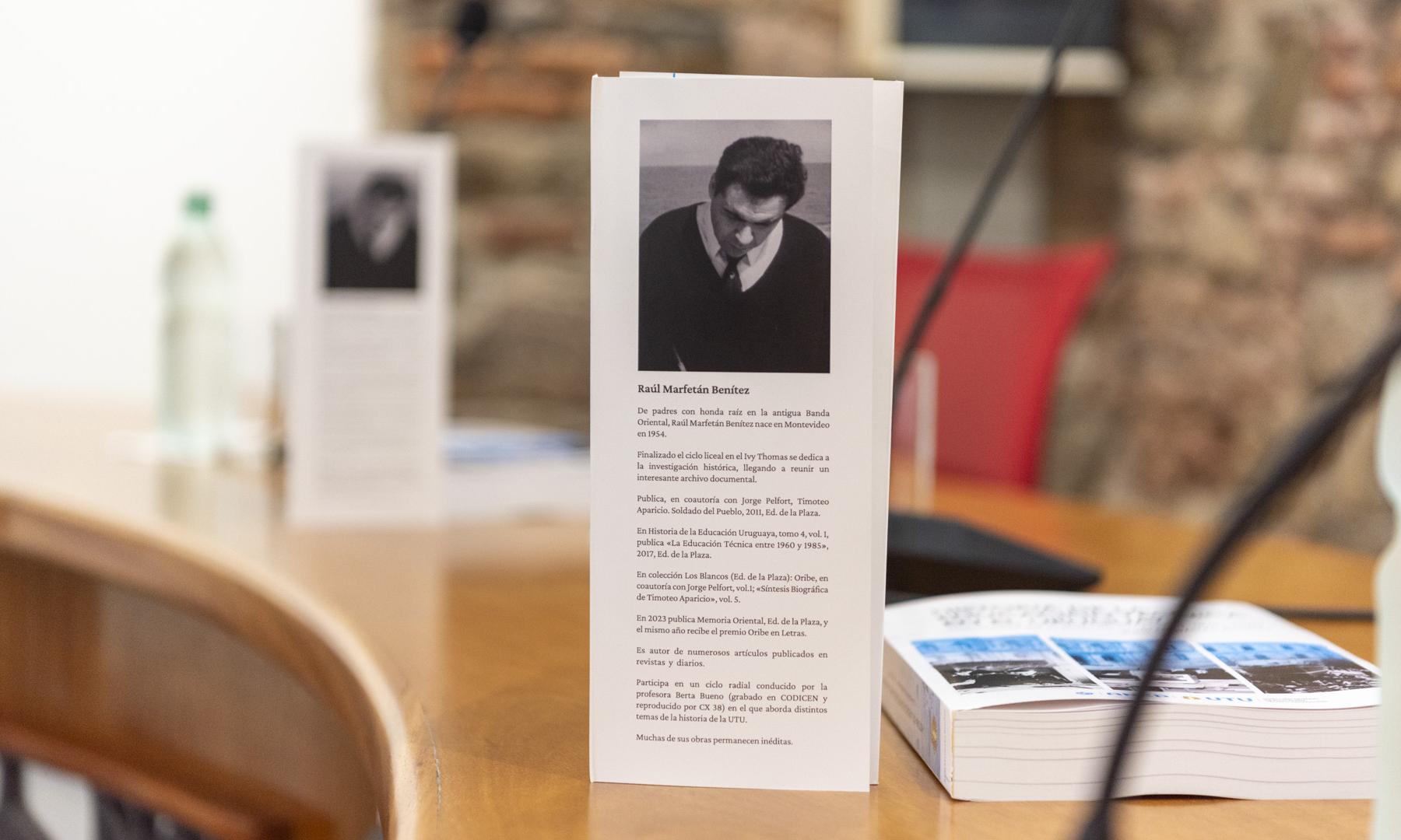 lanzamiento del libro "Historia de la Educación Técnica del Uruguay" de Raúl Marfetán