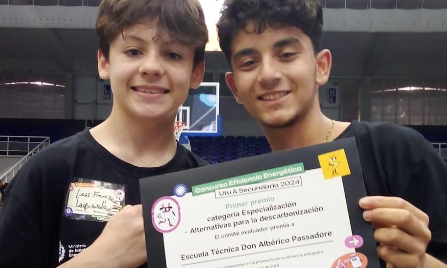 Estudiantes de Canelones y Montevideo obtuvieron premios en el Concurso de Eficiencia Energética 2024