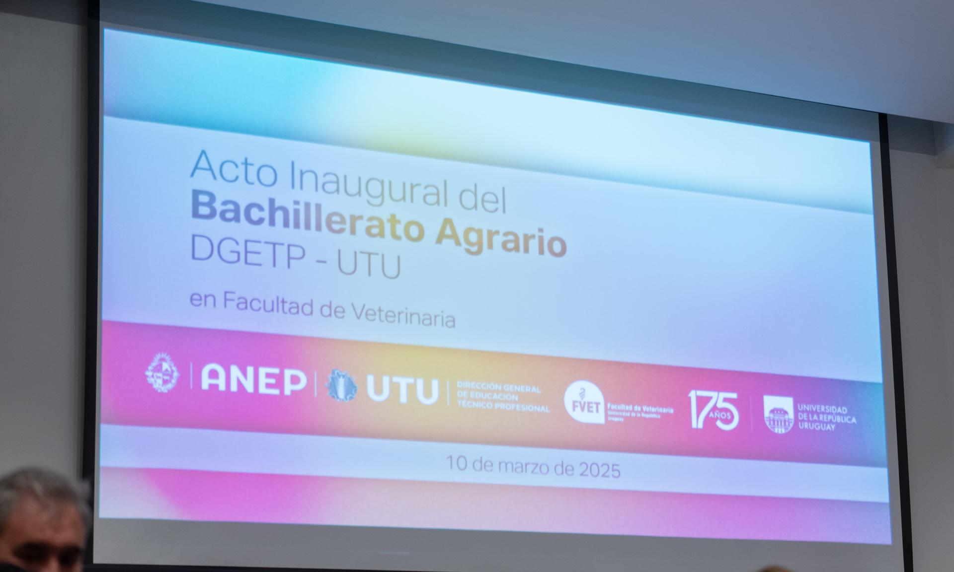 Primera generación del Bachillerato Agrario en Facultad de Veterinaria inauguró nuevas instalaciones en Montevideo 
